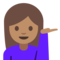 Person Tipping Hand - Medium emoji on Google